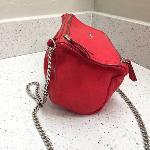 GIVENCHY Red Sugar Goatskin Mini Chain Pandora Bag - Picture 12 of 16